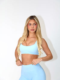 Evoke Crop Top - Sky Blue