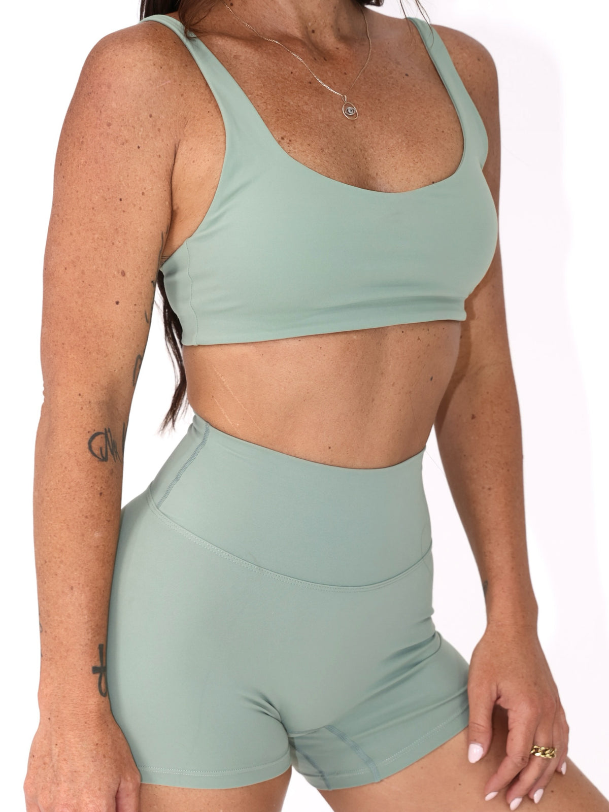 Evoke Scrunch Shorts - Sage Green