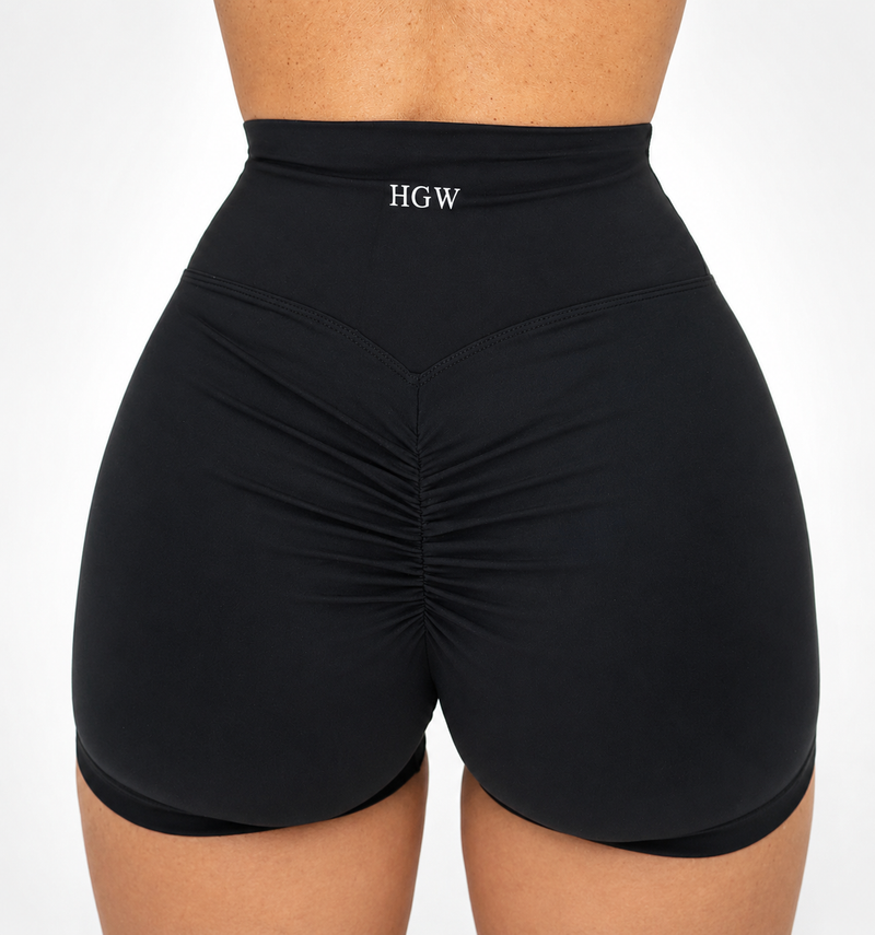Evoke Scrunch Shorts - Black